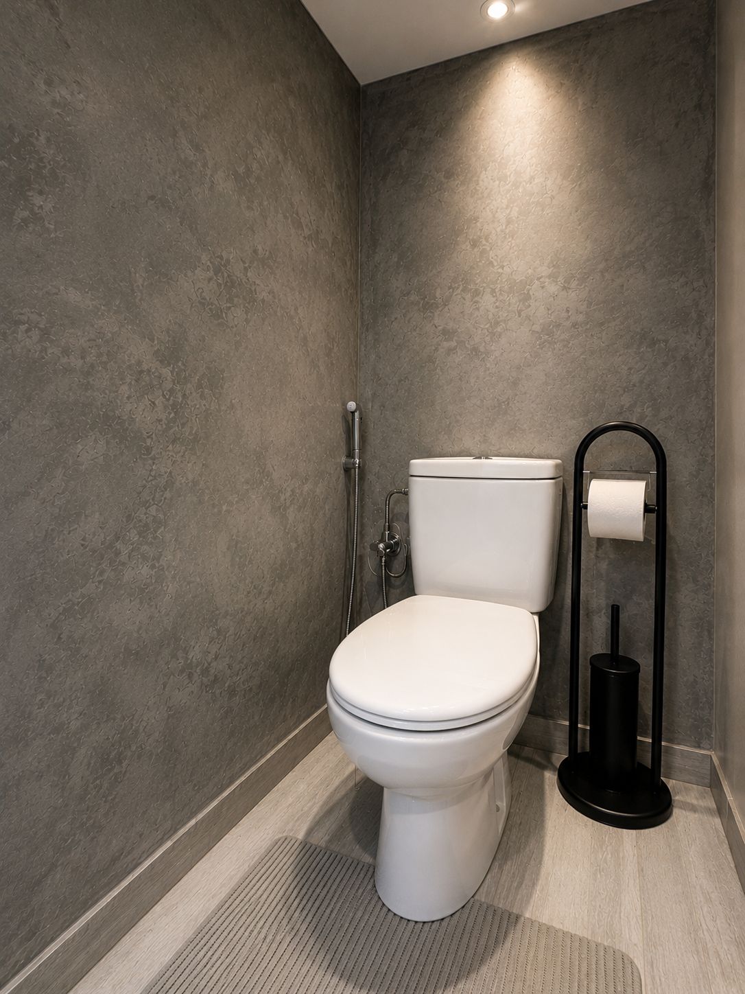 Salle de bain tadelakt gris béton